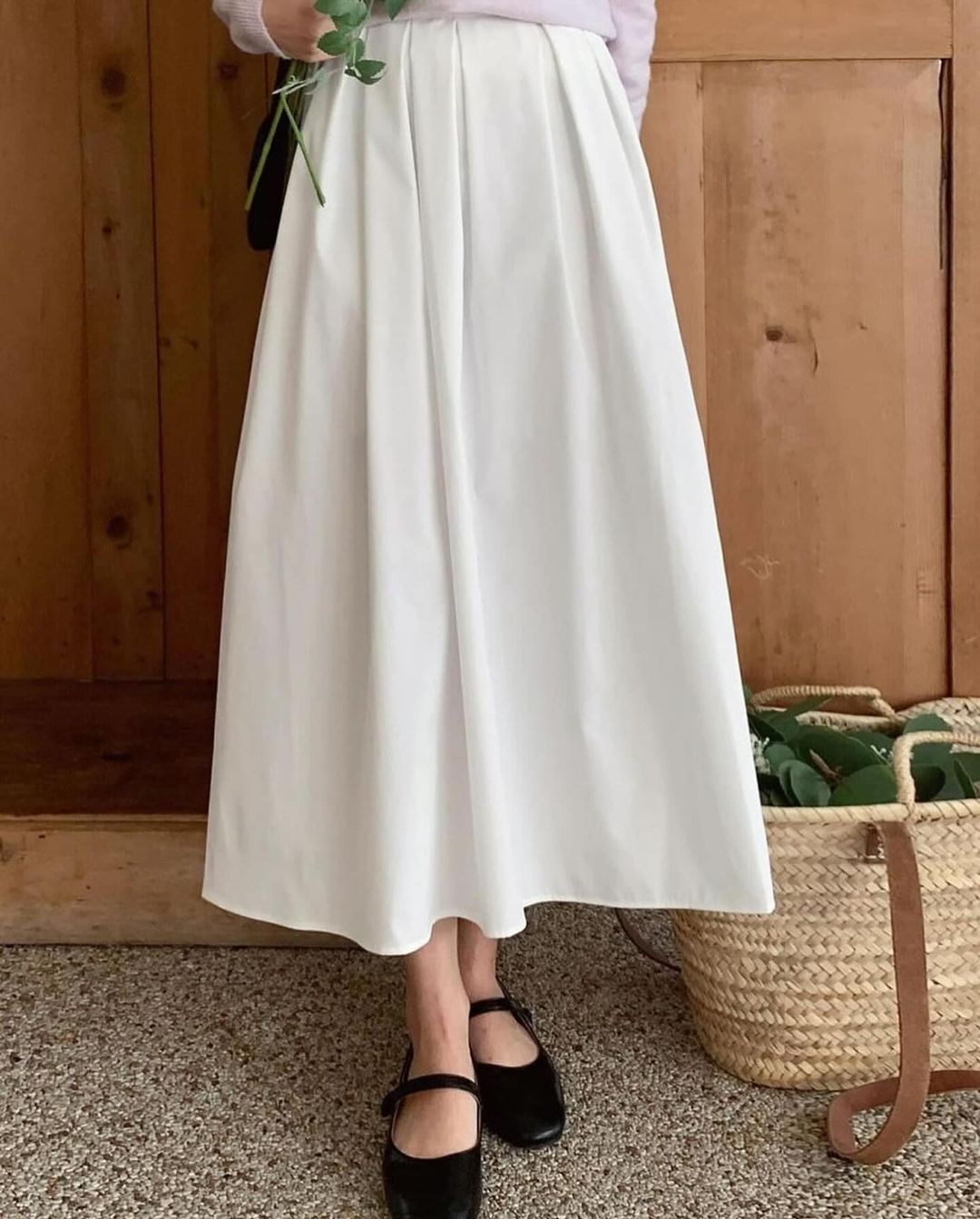 ruelle banding skirt