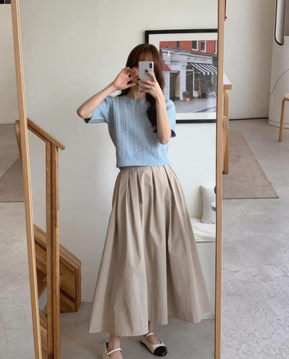 ruelle banding skirt