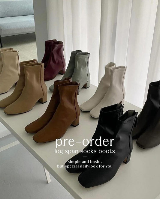 [pre-order] log span socks boots (5cm)