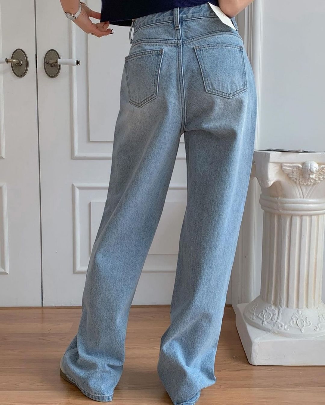 elee wide denim pants