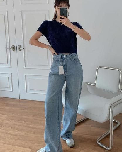 elee wide denim pants