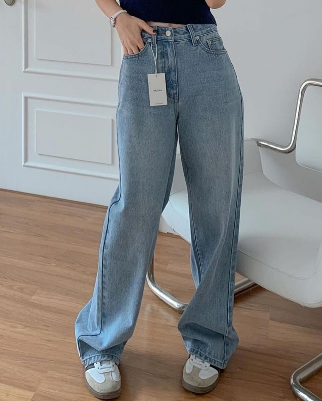 elee wide denim pants