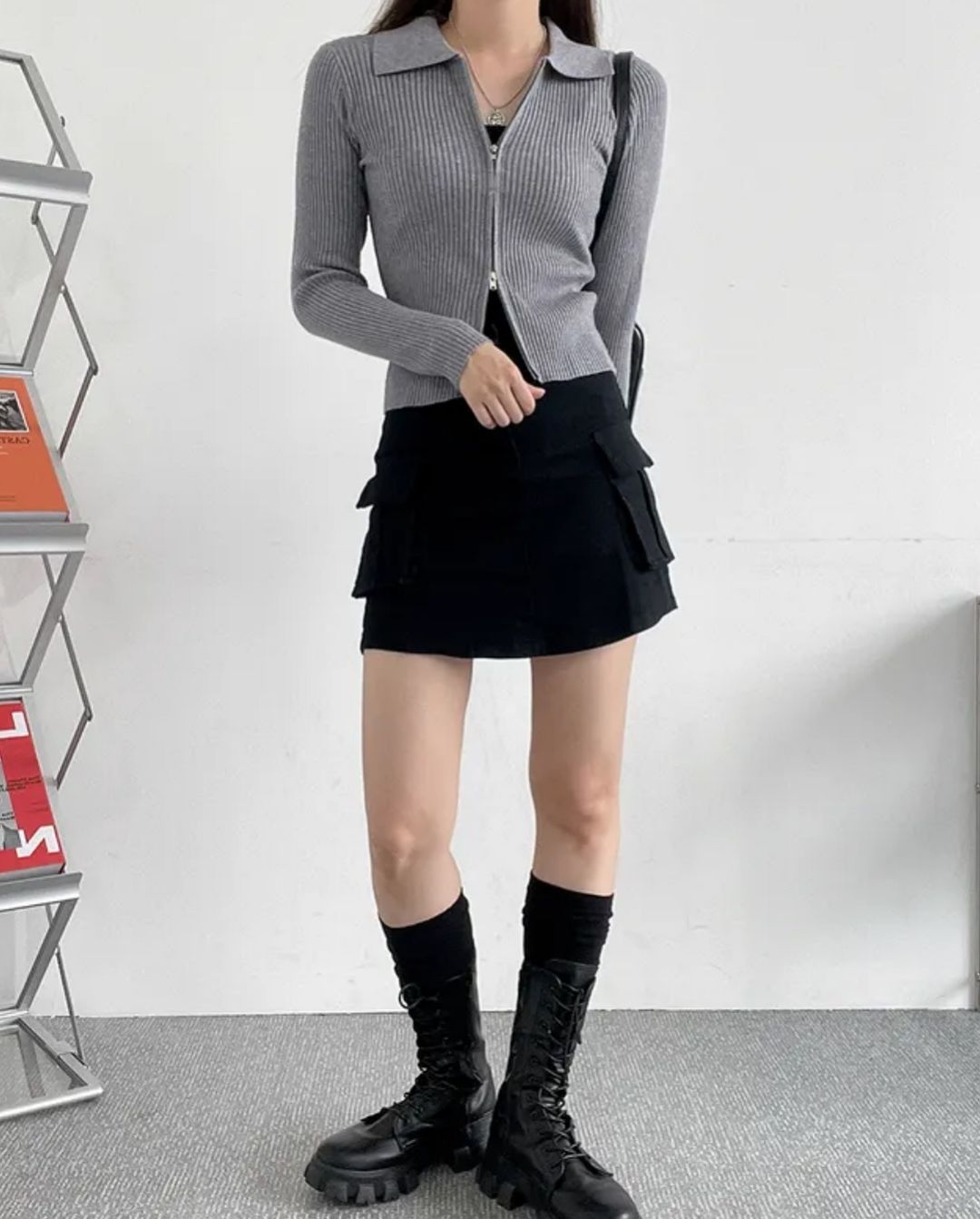 manon zip-up knit