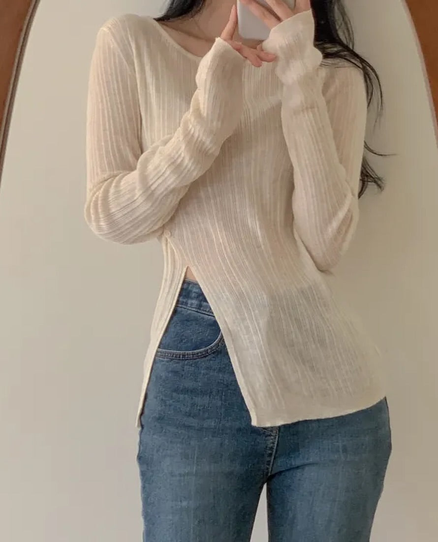 dani side button knit