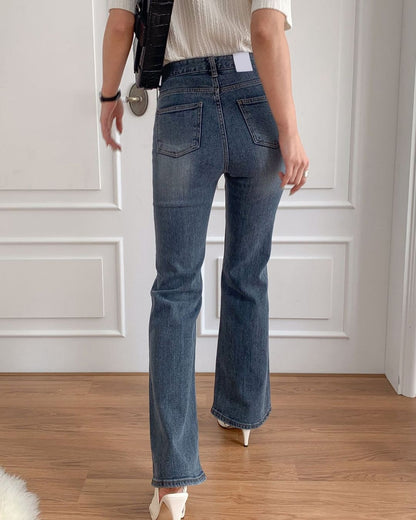 mona span denim pants (boot-cut)