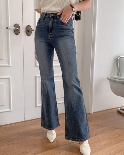 mona span denim pants (boot-cut)