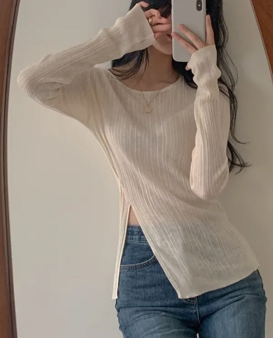 dani side button knit