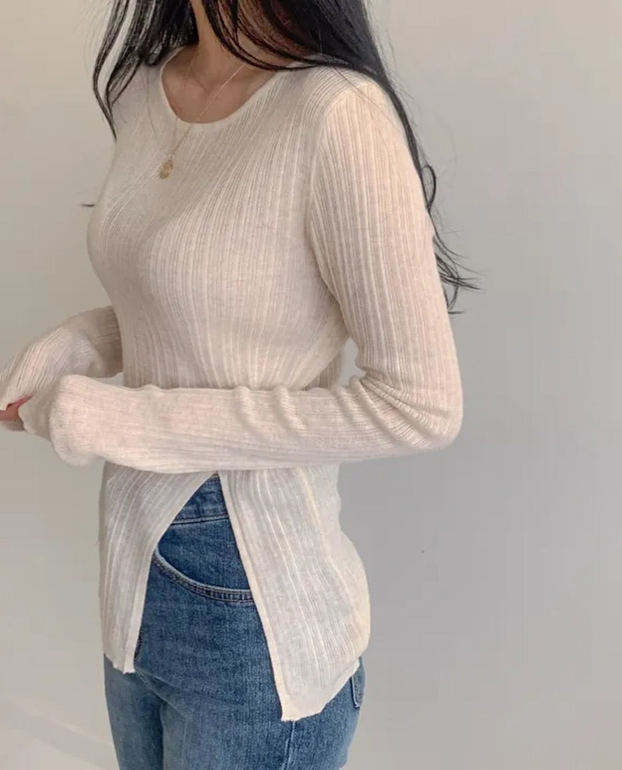 dani side button knit