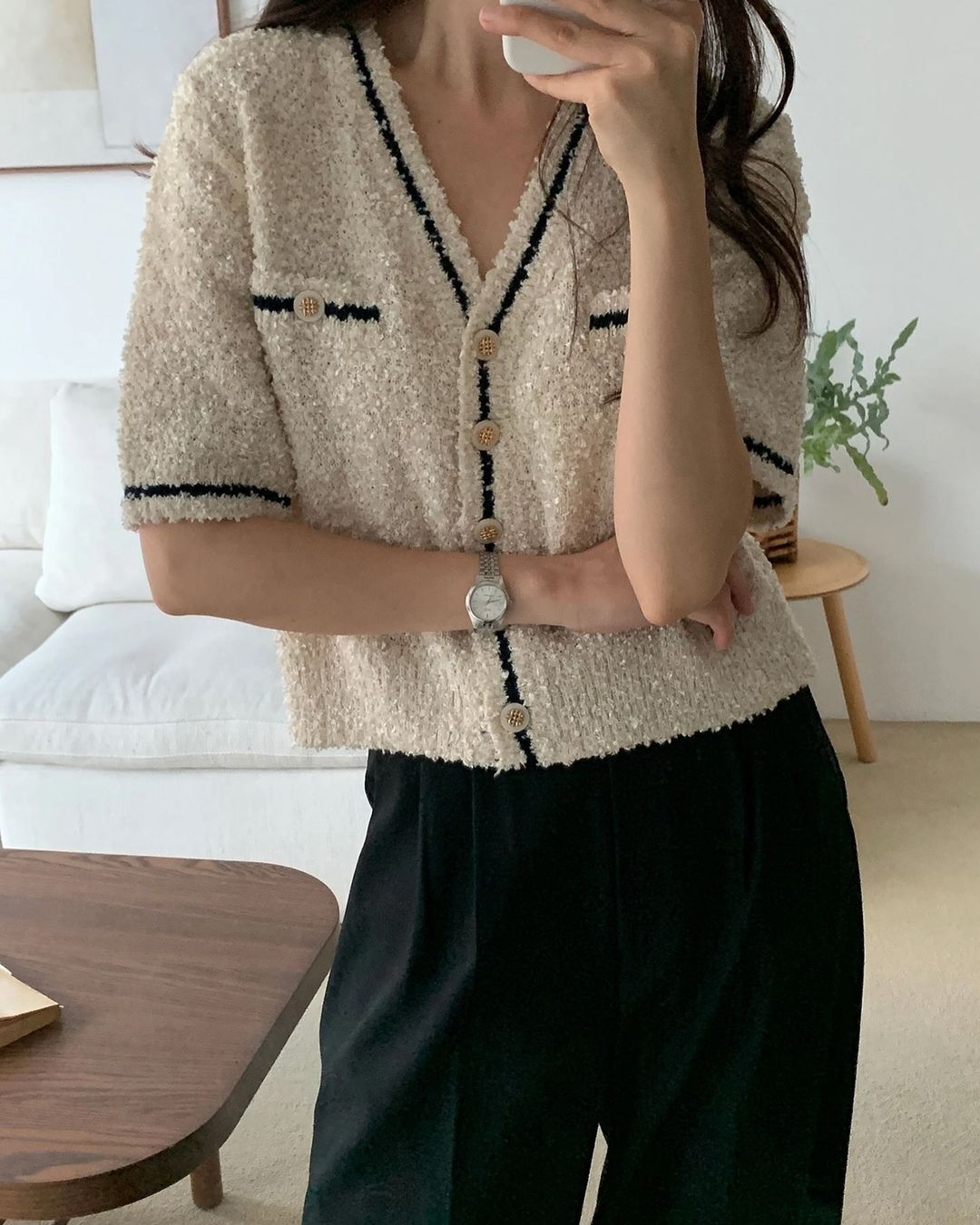 farrah tweed cardigan