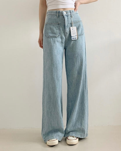 linen denim banding pants