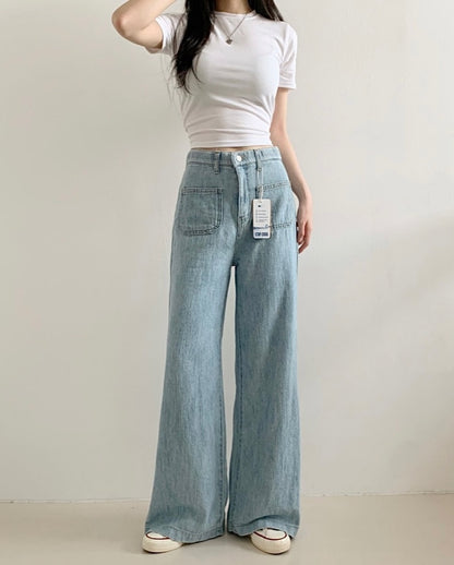 linen denim banding pants