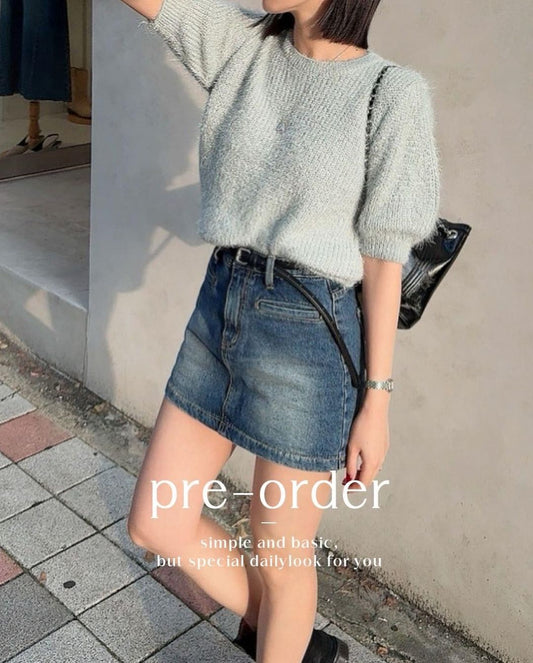 poster denim pants skirt