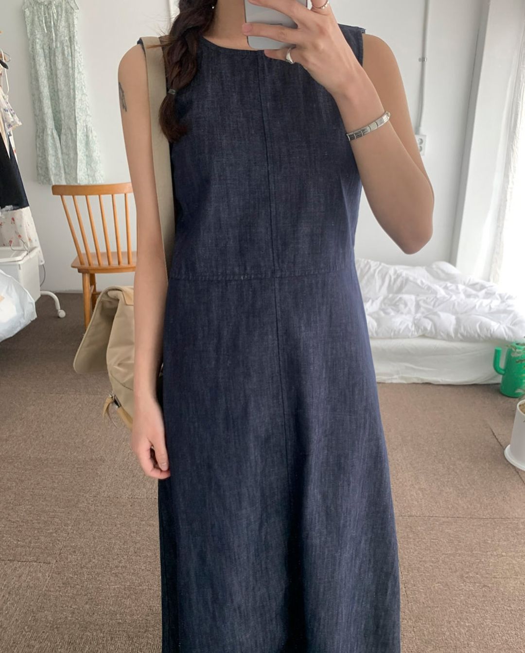 reversible non-fade denim dress