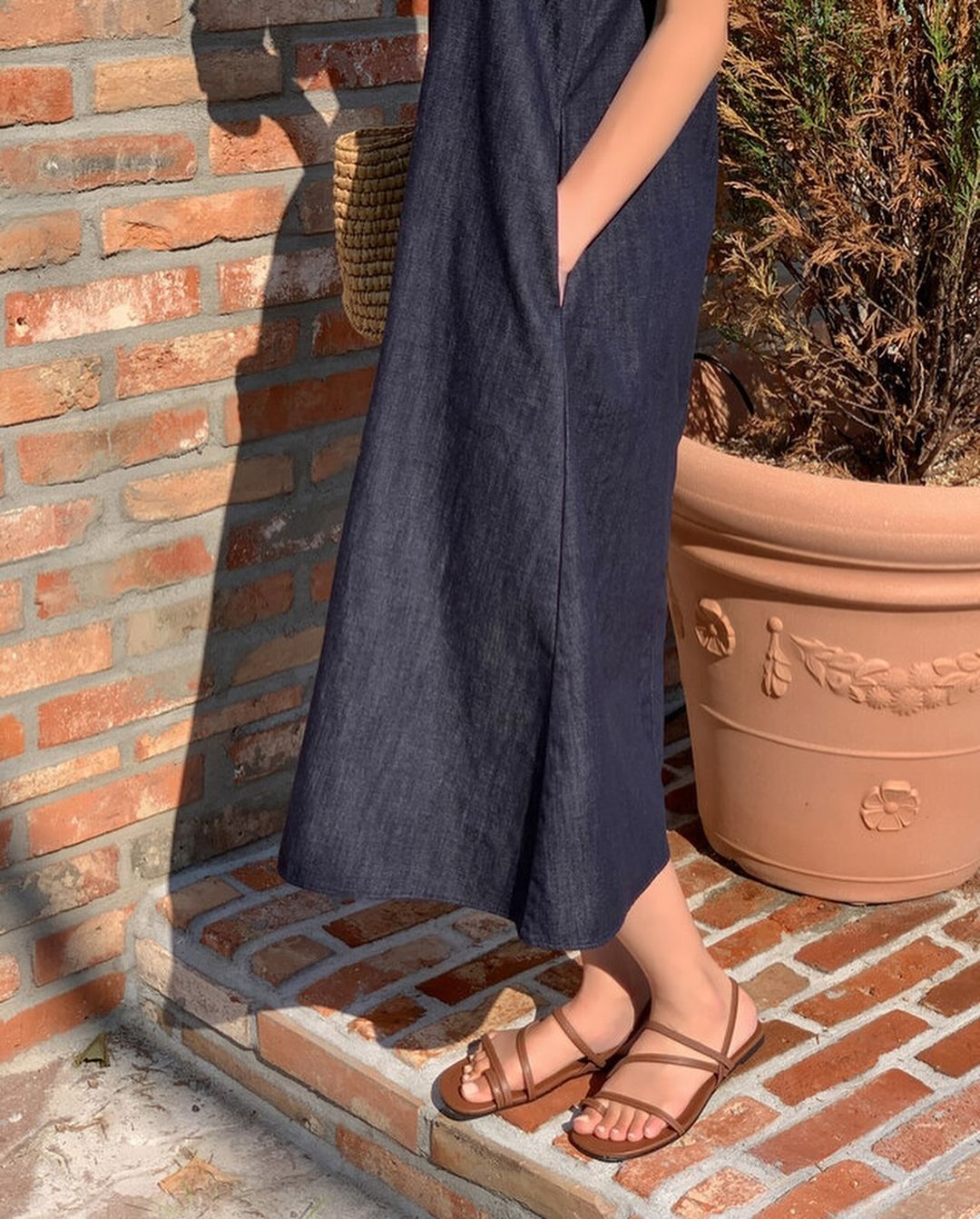 connie non-fade denim dress