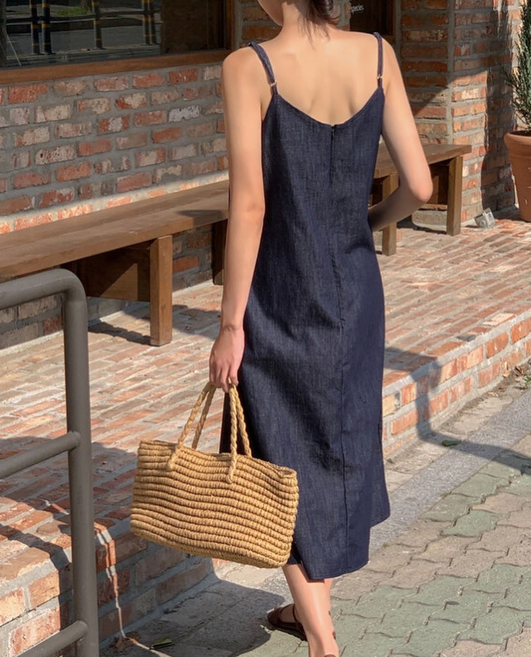 connie non-fade denim dress