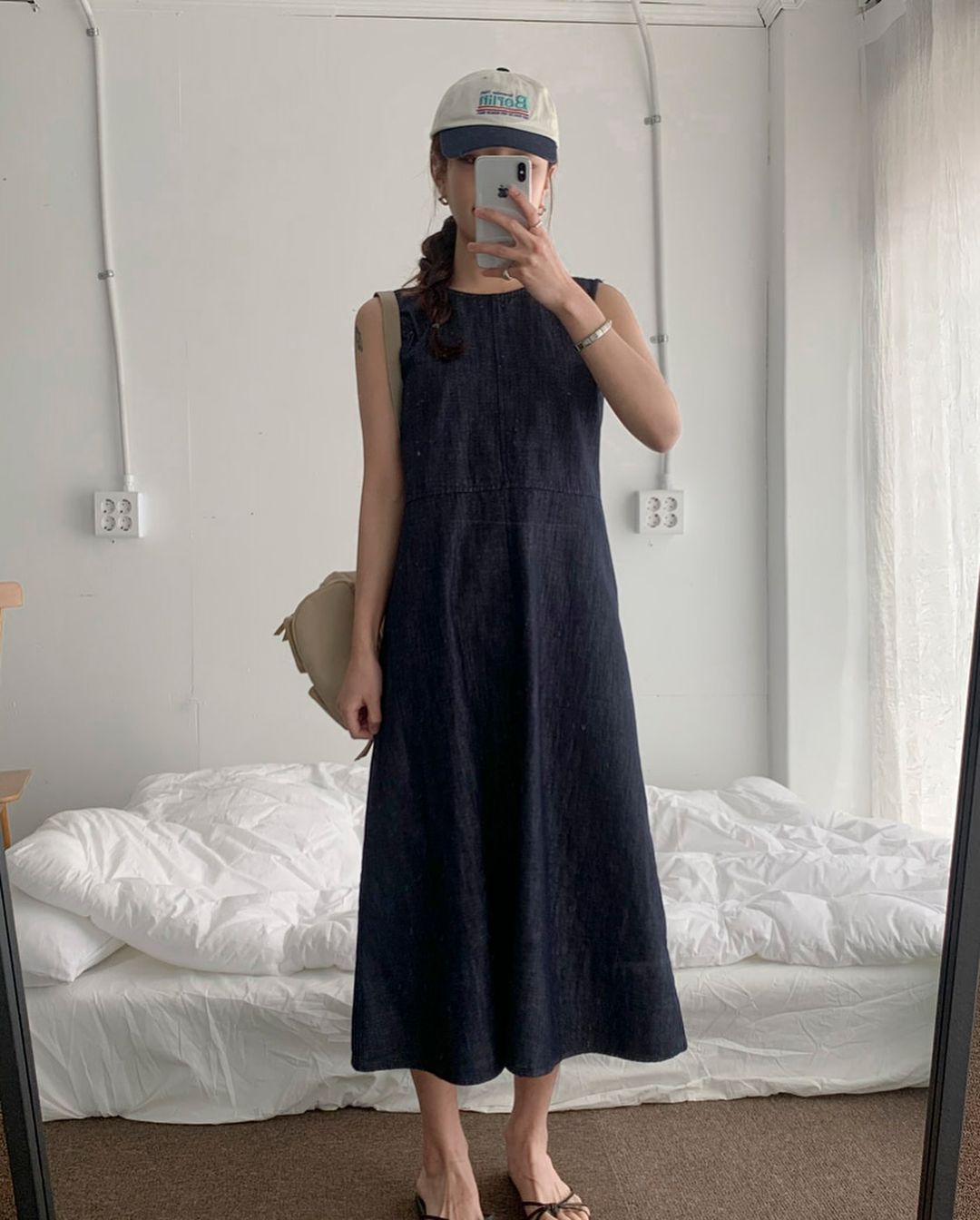 reversible non-fade denim dress