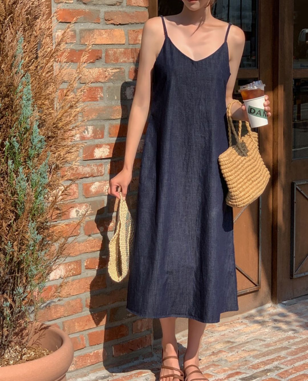 connie non-fade denim dress