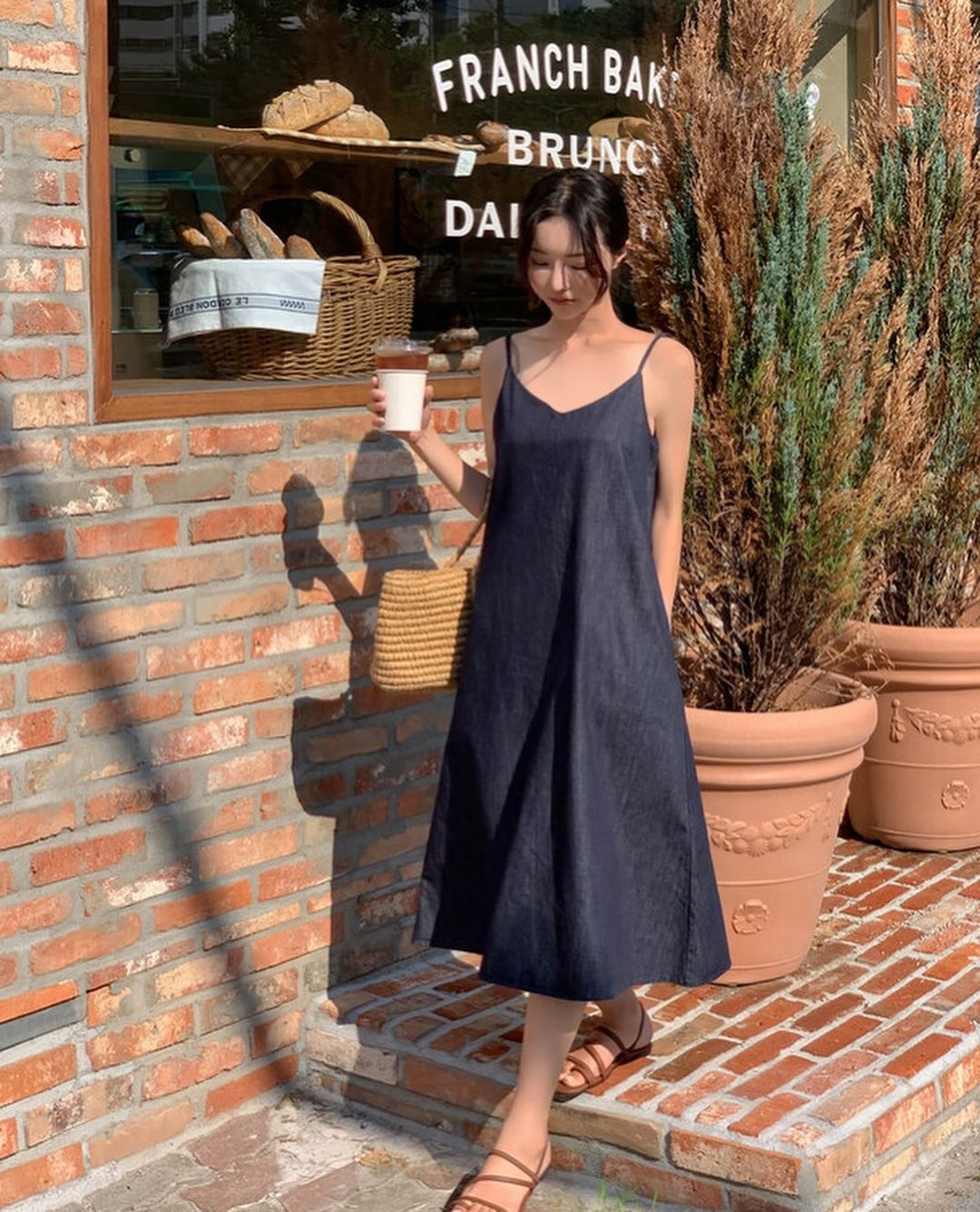 connie non-fade denim dress