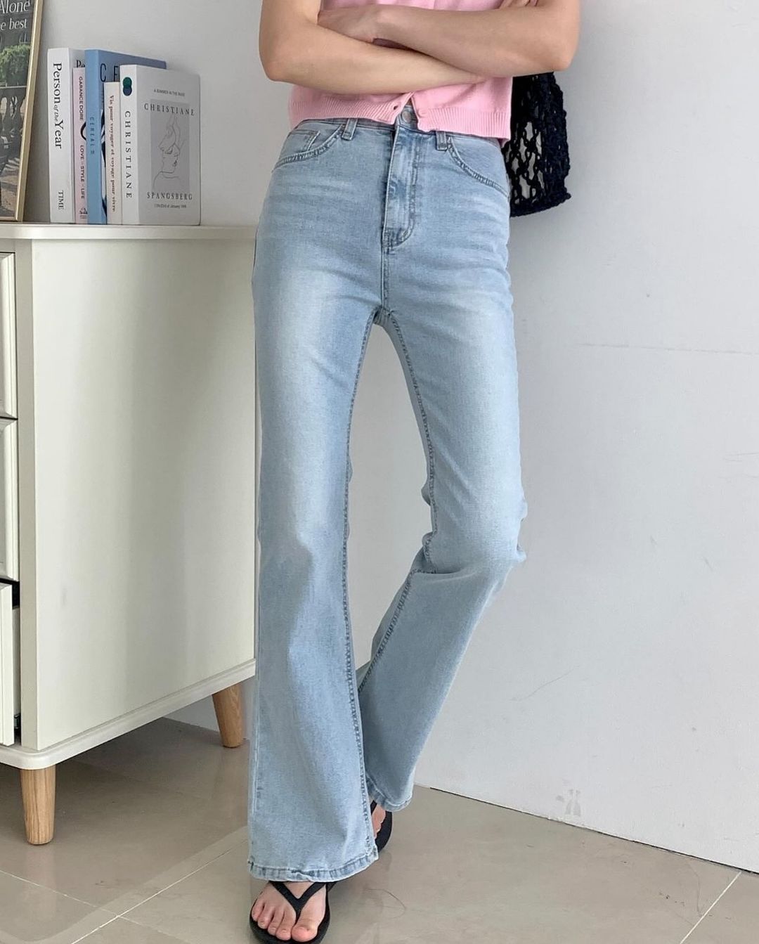 cool banding boot-cut pants