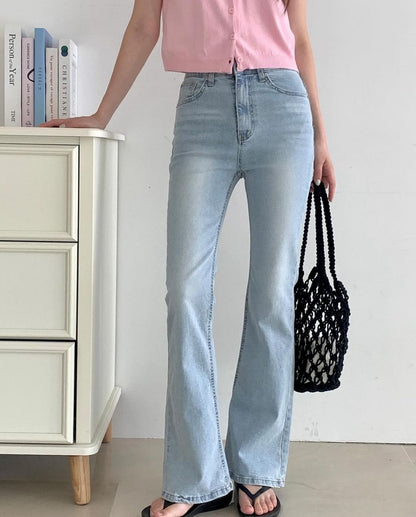 cool banding boot-cut pants