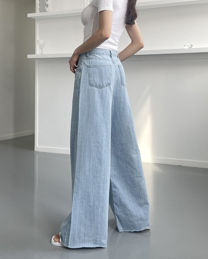 kiyah cool denim pants (wide)