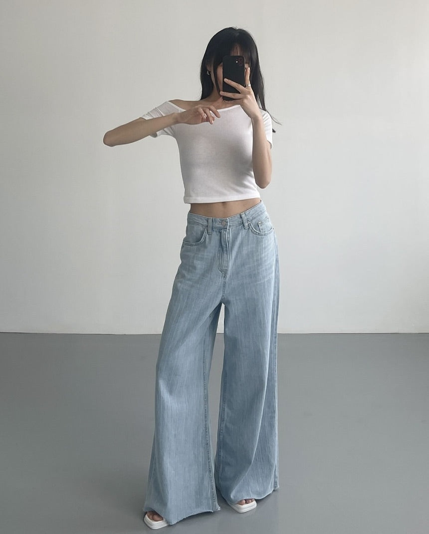 kiyah cool denim pants (wide)