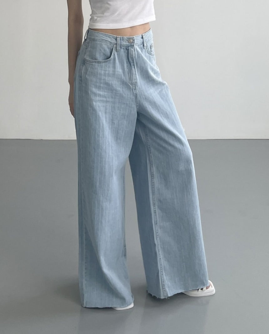 kiyah cool denim pants (wide)