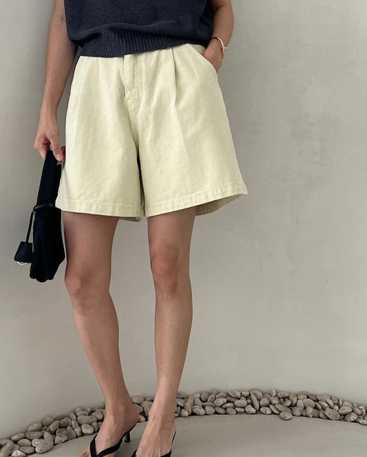 lemon cotton pants