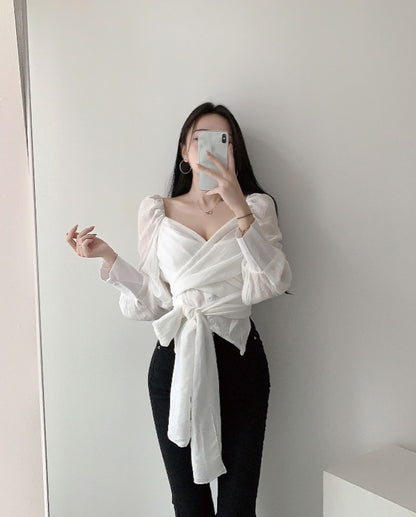 mico wrap blouse