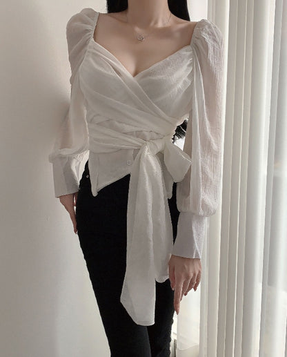 mico wrap blouse