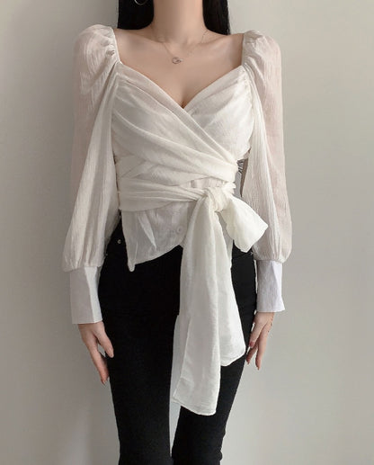 mico wrap blouse