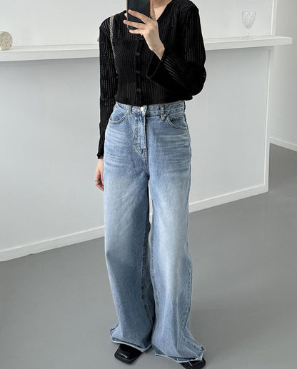 illana wide denim pants