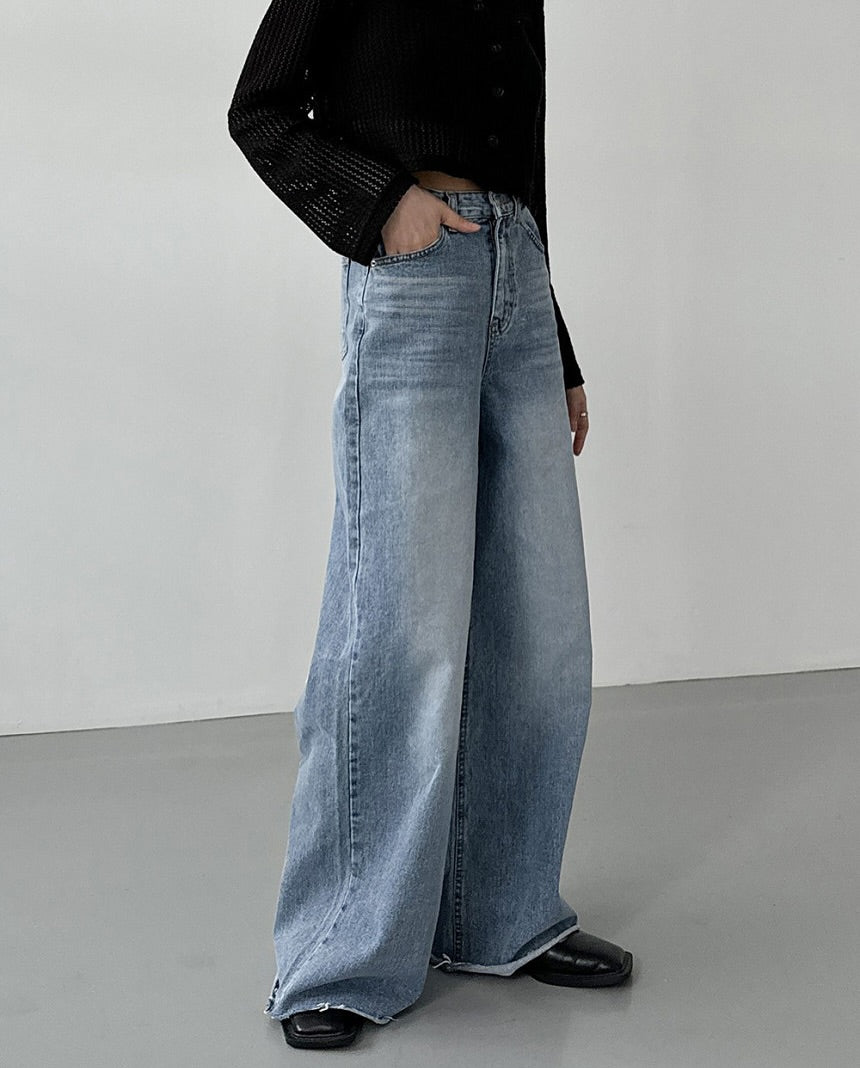 illana wide denim pants