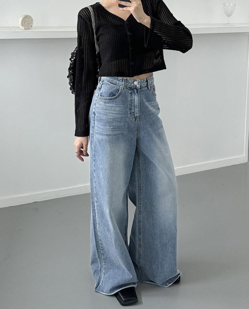 illana wide denim pants