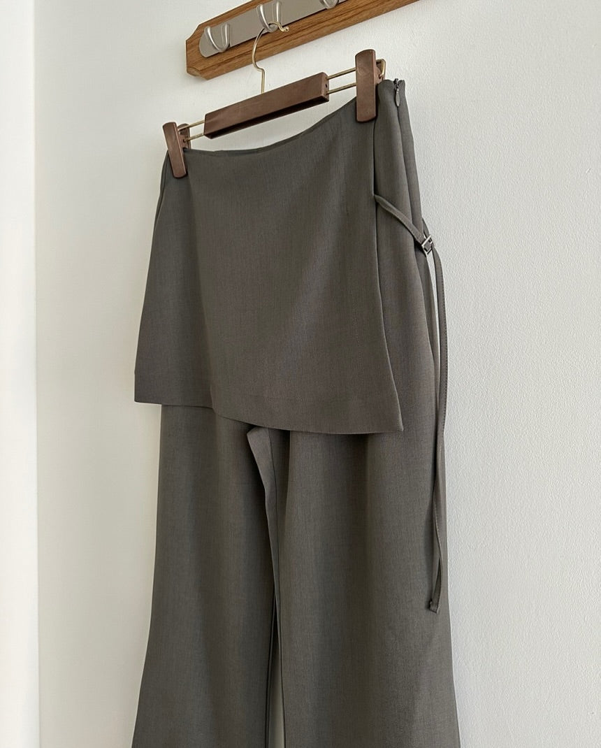 mono wrap skirt pants