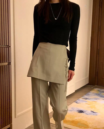 mono wrap skirt pants