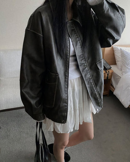 anika vintage leather jacket