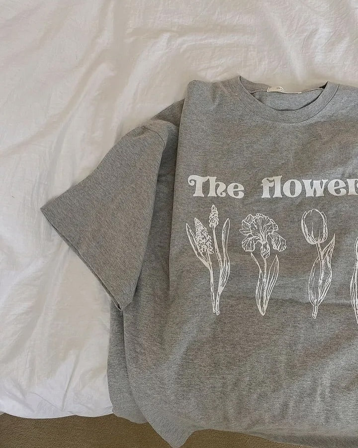 flowers oversized top