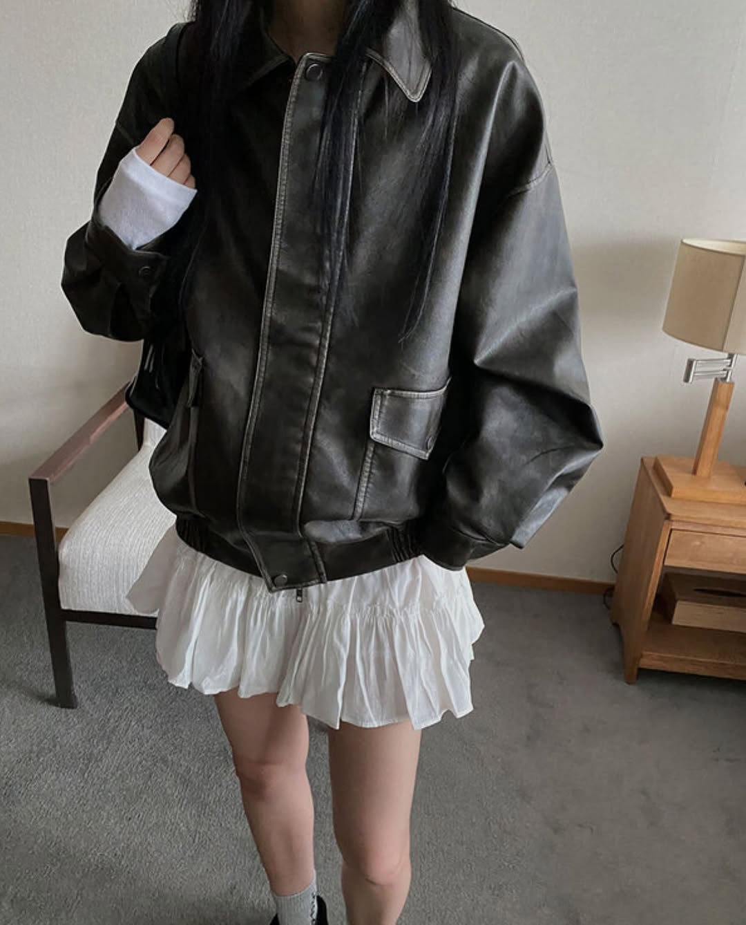 anika vintage leather jacket