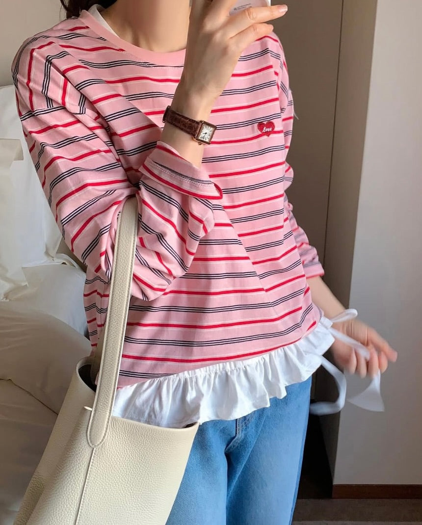 love striped top