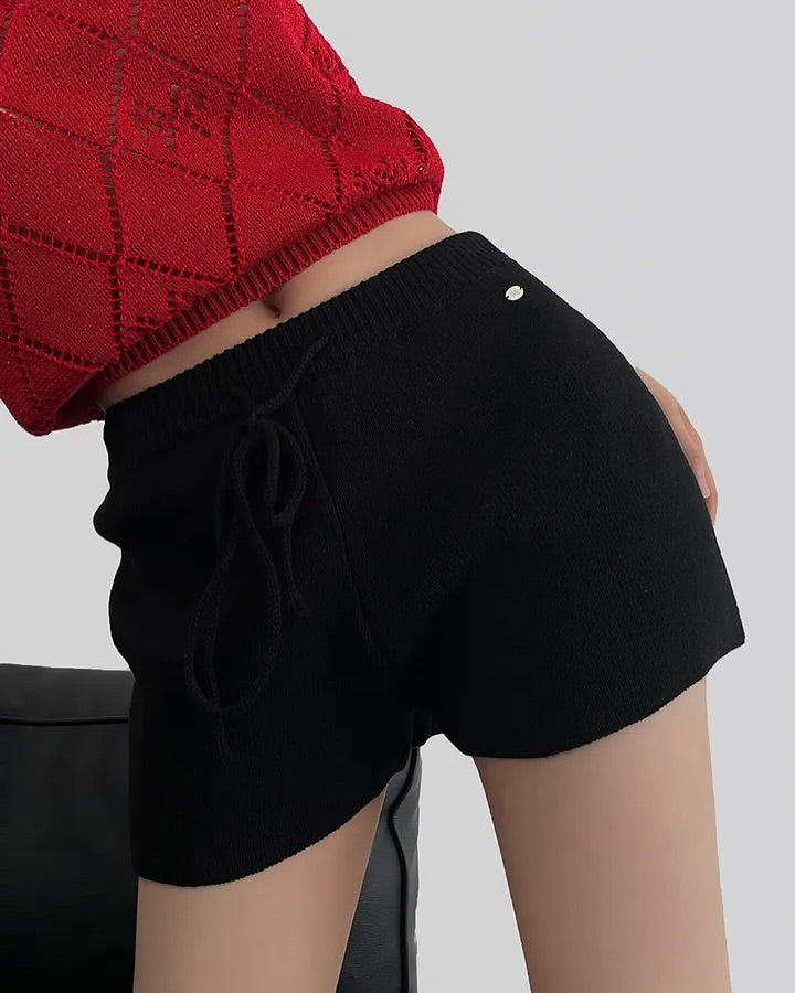 vero knit mini shorts