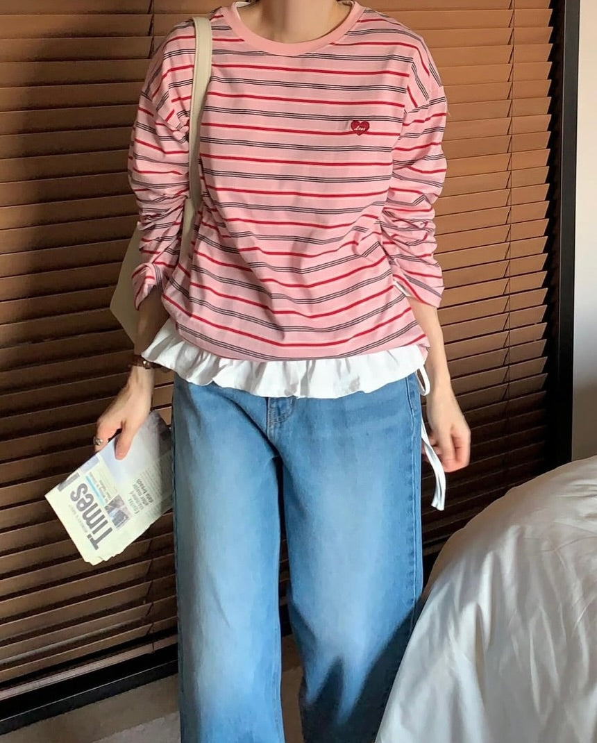 love striped top