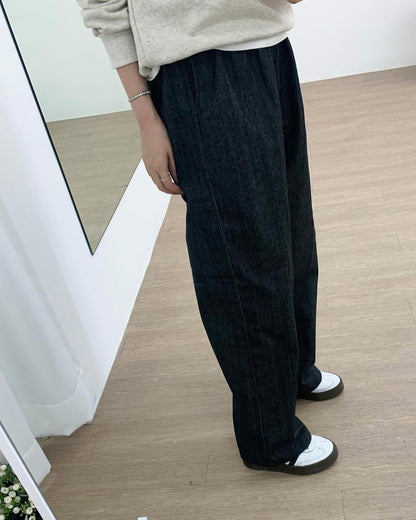 autumn banding wide pants