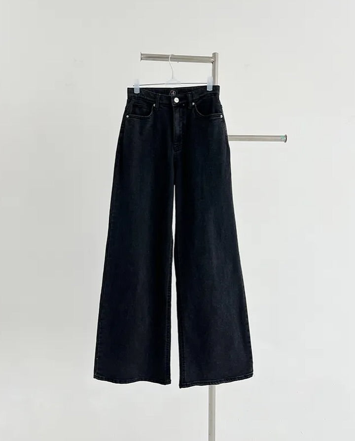 norton dark denim pants (wide boot-cut)