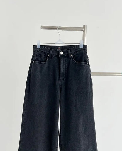 norton dark denim pants (wide boot-cut)